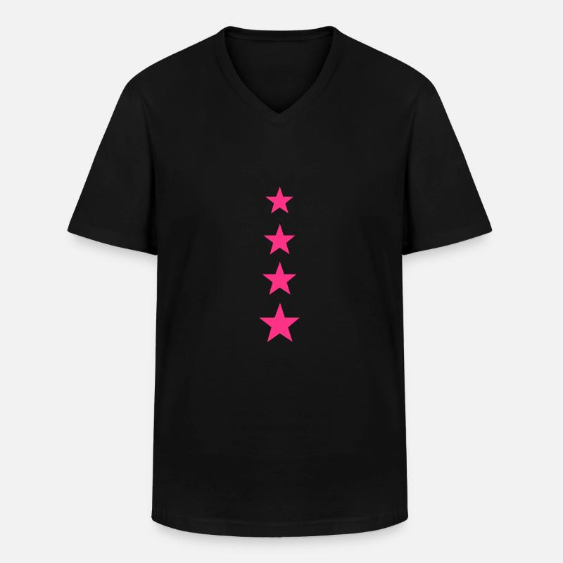 sterne - Männer-T-Shirt mit V-Ausschnitt - Schwarz