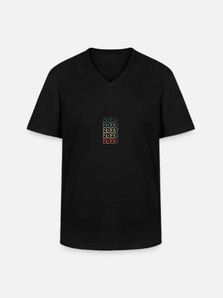 Year of birth 2029 - Men's V-Neck T-Shirt - black