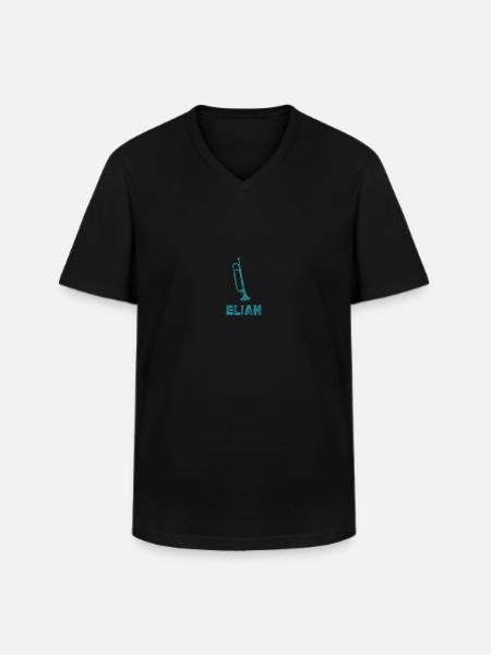 Brass band Elijah - Men's V-Neck T-Shirt - black