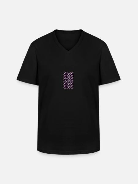 Born in 2002 - Men's V-Neck T-Shirt - black