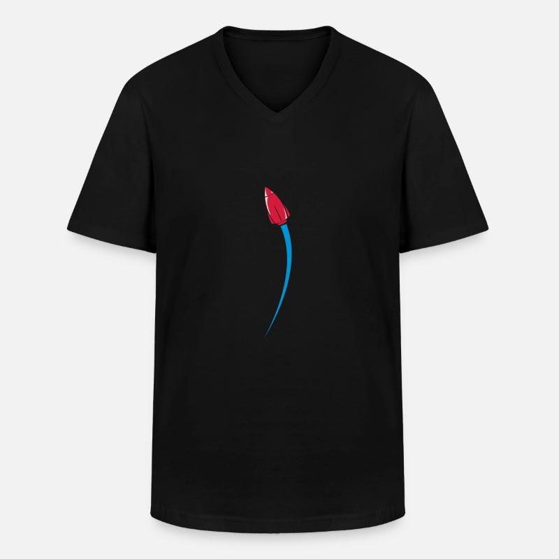 rocket - Männer-T-Shirt mit V-Ausschnitt - Schwarz