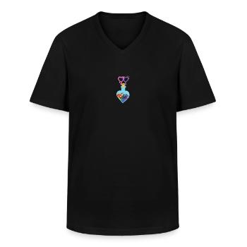 Love Wins Women - T-shirt col V Homme - noir - Devant - AI Model Male 178 dark (178cm)