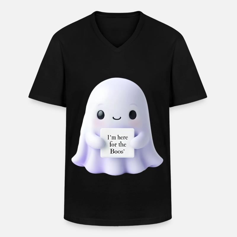 Halloween Spruch Geist Geschenkidee - Männer-T-Shirt mit V-Ausschnitt - Schwarz