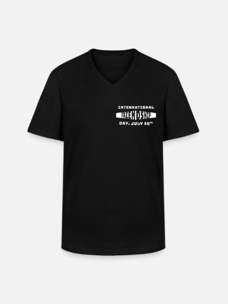 INTERNATIONAL FRIENDSHIP DAY - Men's V-Neck T-Shirt - black