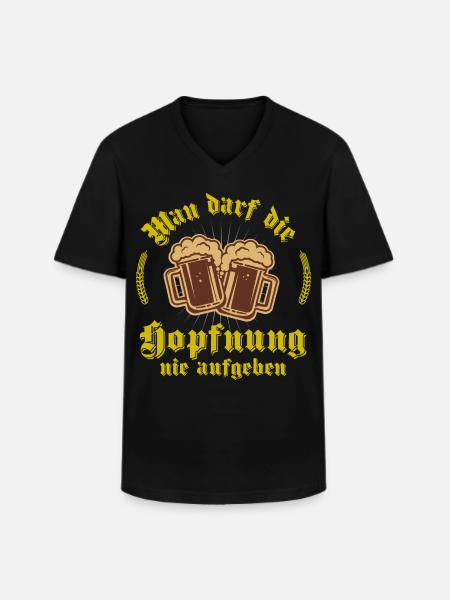 Unterhopft - Männer-T-Shirt mit V-Ausschnitt - Schwarz
