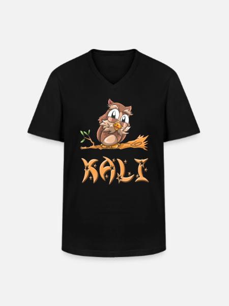 Owl Kali - Men's V-Neck T-Shirt - black