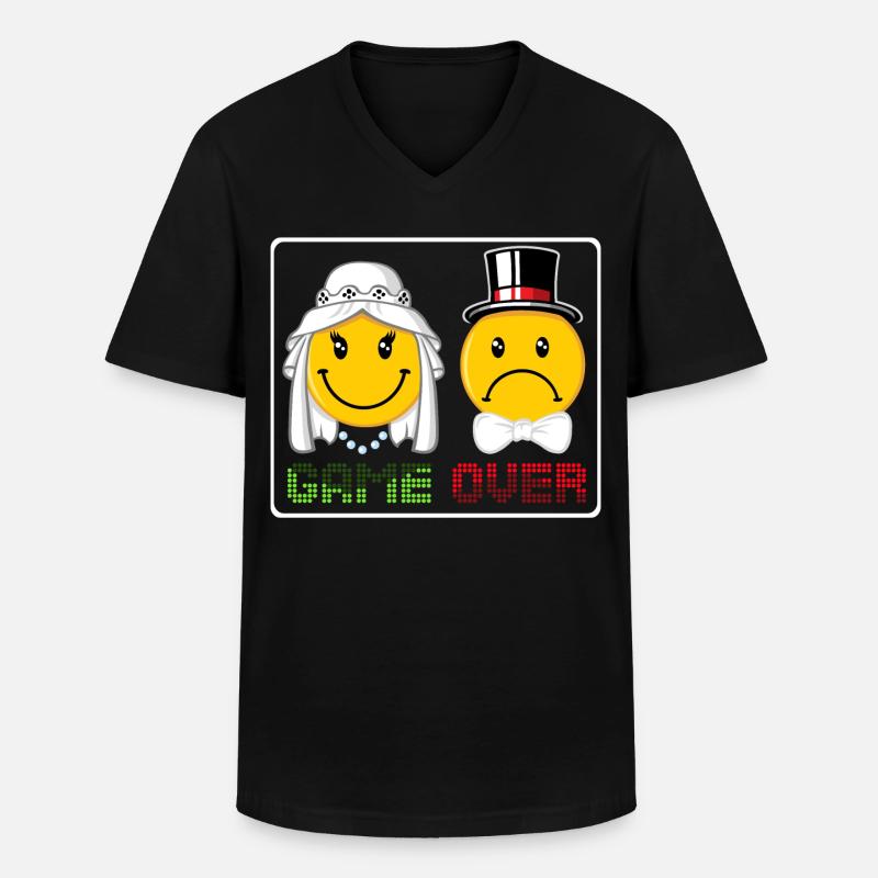 Game over - Männer-T-Shirt mit V-Ausschnitt - Schwarz