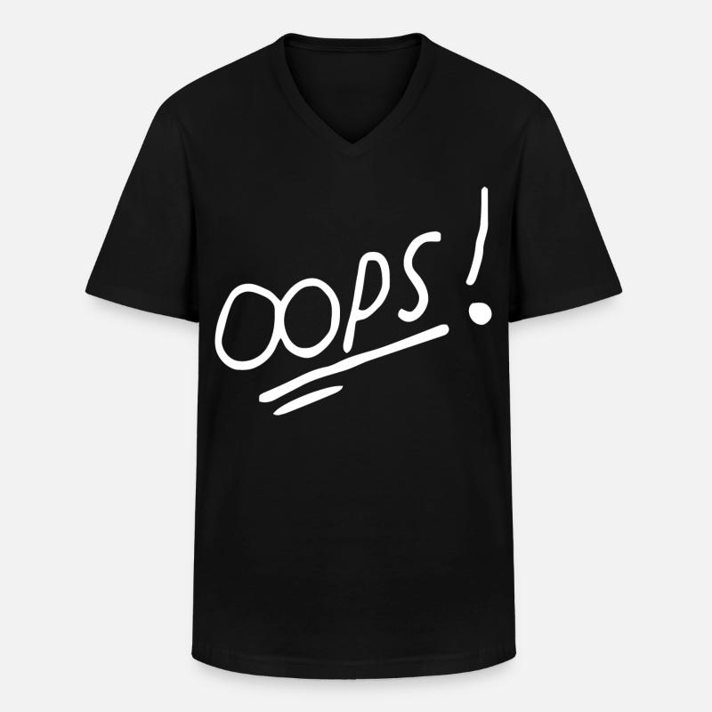 Lebendiges handschriftliches Textdesign - Männer-T-Shirt mit V-Ausschnitt - Schwarz