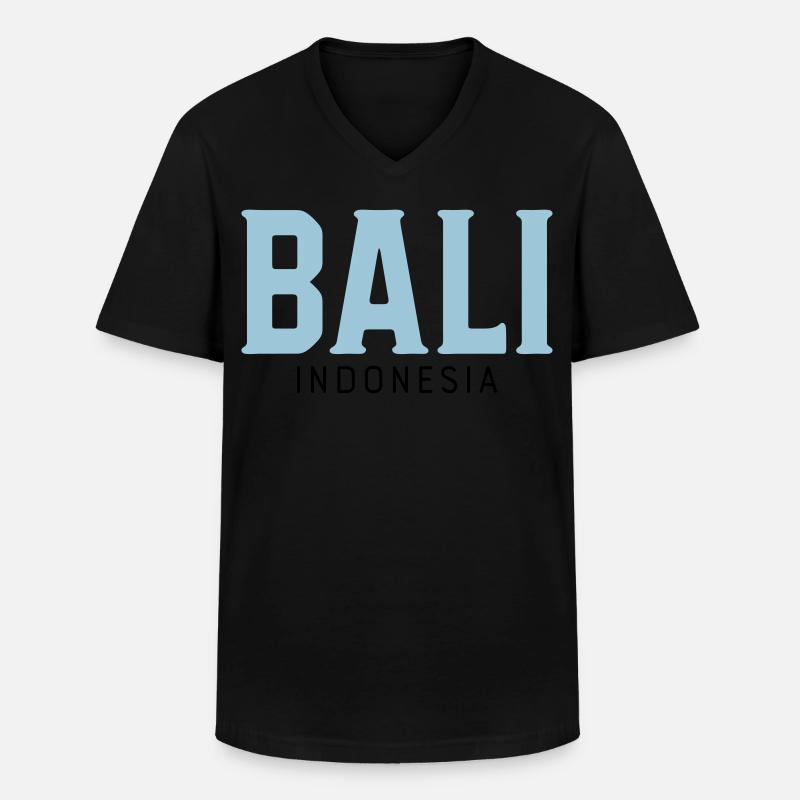 Bali - Männer-T-Shirt mit V-Ausschnitt - Schwarz