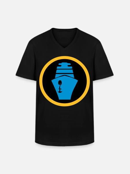 Ship | Cruise | Ferry - Men's V-Neck T-Shirt - black