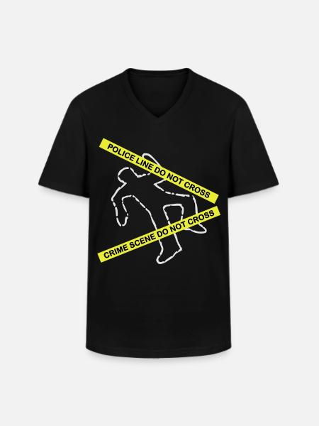 Crime scene set - Men's V-Neck T-Shirt - black