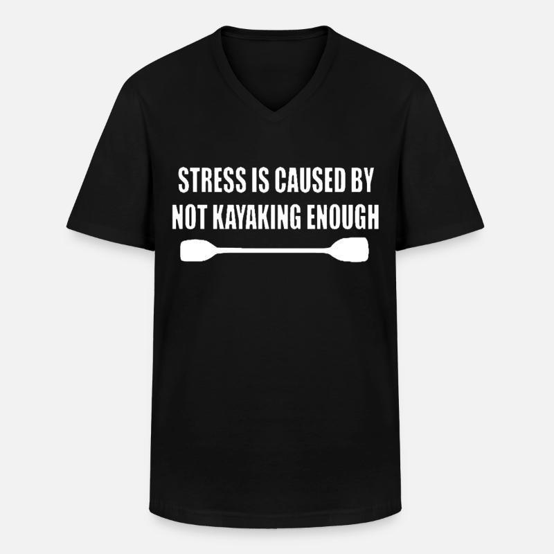 Kayak paddle canoe gift - Men's V-Neck T-Shirt - black