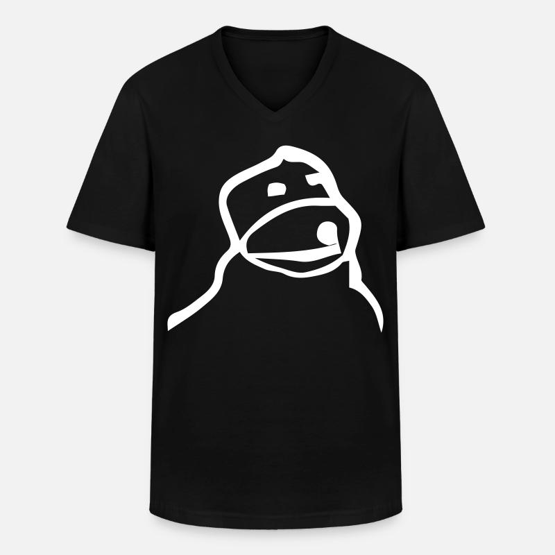 Flat Eric - Männer-T-Shirt mit V-Ausschnitt - Schwarz