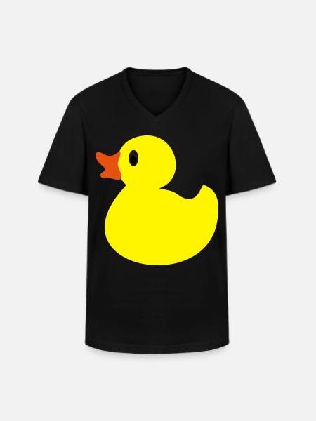 rubber duck - Men's V-Neck T-Shirt - black