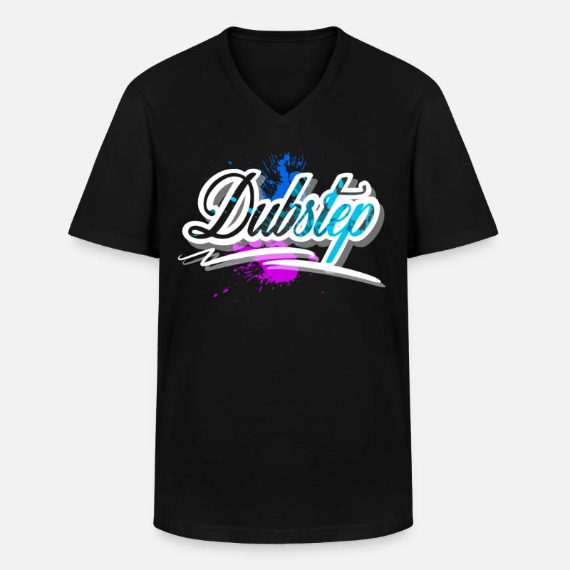 Dubstep - Männer-T-Shirt mit V-Ausschnitt - Schwarz