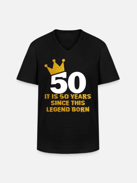 50th Birthday Gift Legend 50 Years Old Birthday - Men's V-Neck T-Shirt - black