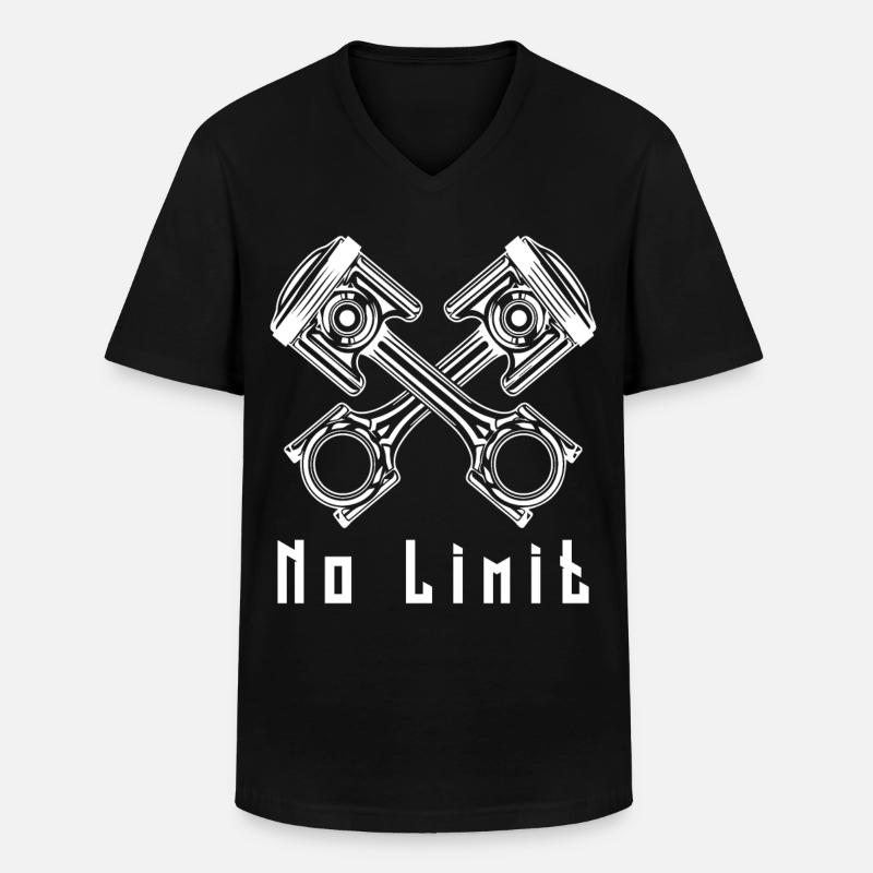 No Limit - Männer-T-Shirt mit V-Ausschnitt - Schwarz