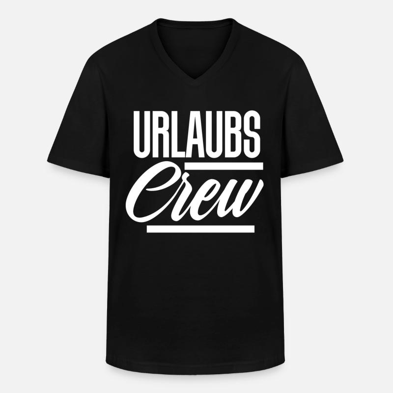 Urlaubs Crew - Männer-T-Shirt mit V-Ausschnitt - Schwarz