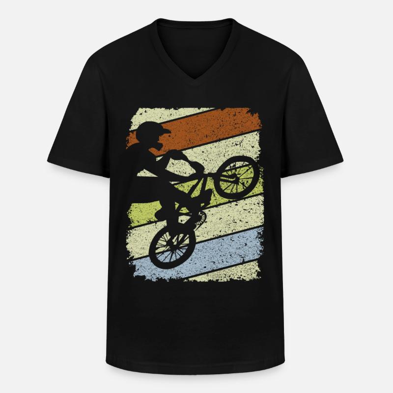 BMX - BMX Geschenkidee - BMX Rad - Männer-T-Shirt mit V-Ausschnitt - Schwarz