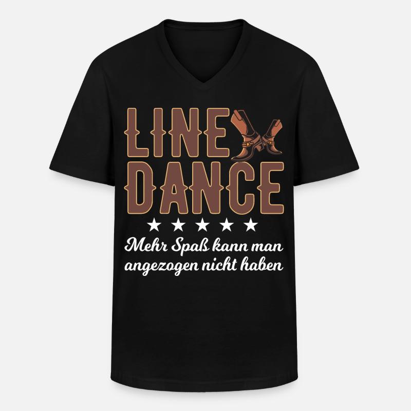 Linedance Spaß - Männer-T-Shirt mit V-Ausschnitt - Schwarz