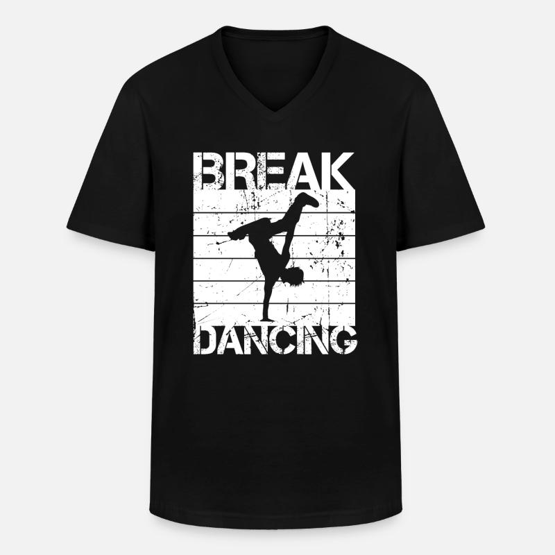 Breakdancing - Männer-T-Shirt mit V-Ausschnitt - Schwarz