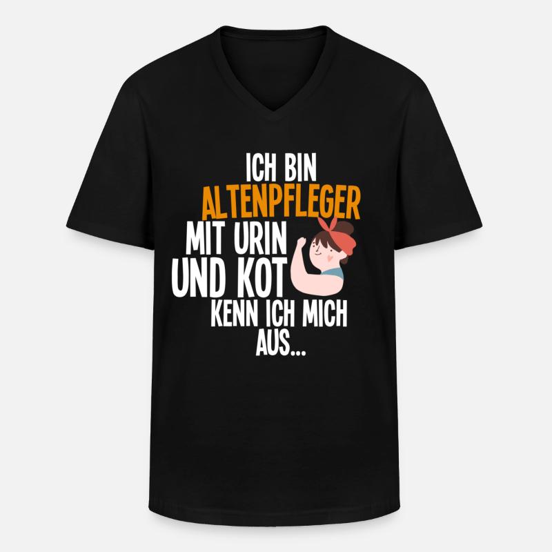 Altenpfleger - Männer-T-Shirt mit V-Ausschnitt - Schwarz