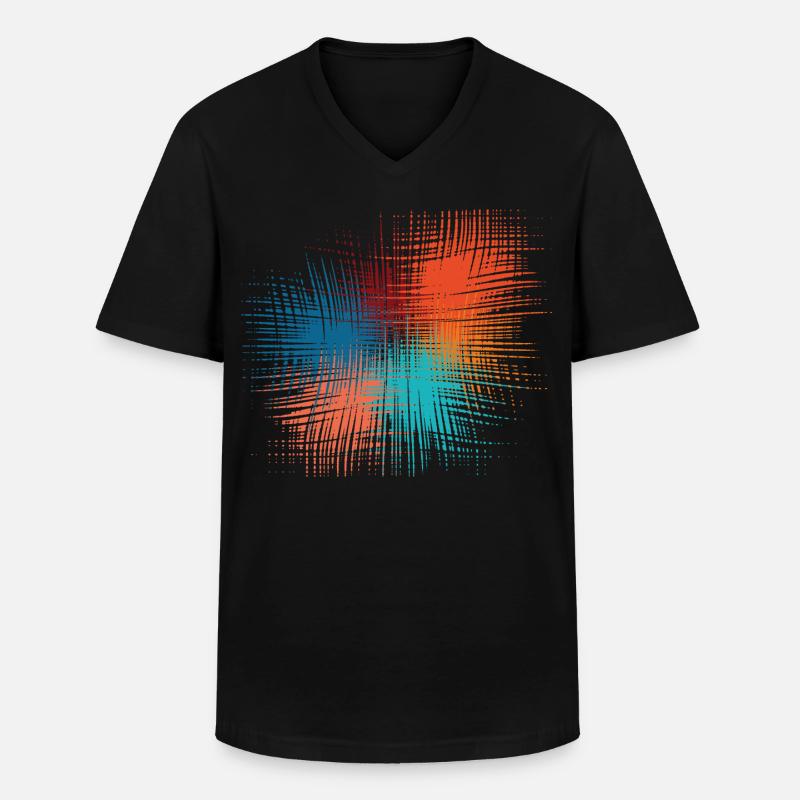 Explosion der Farben - Männer-T-Shirt mit V-Ausschnitt - Schwarz