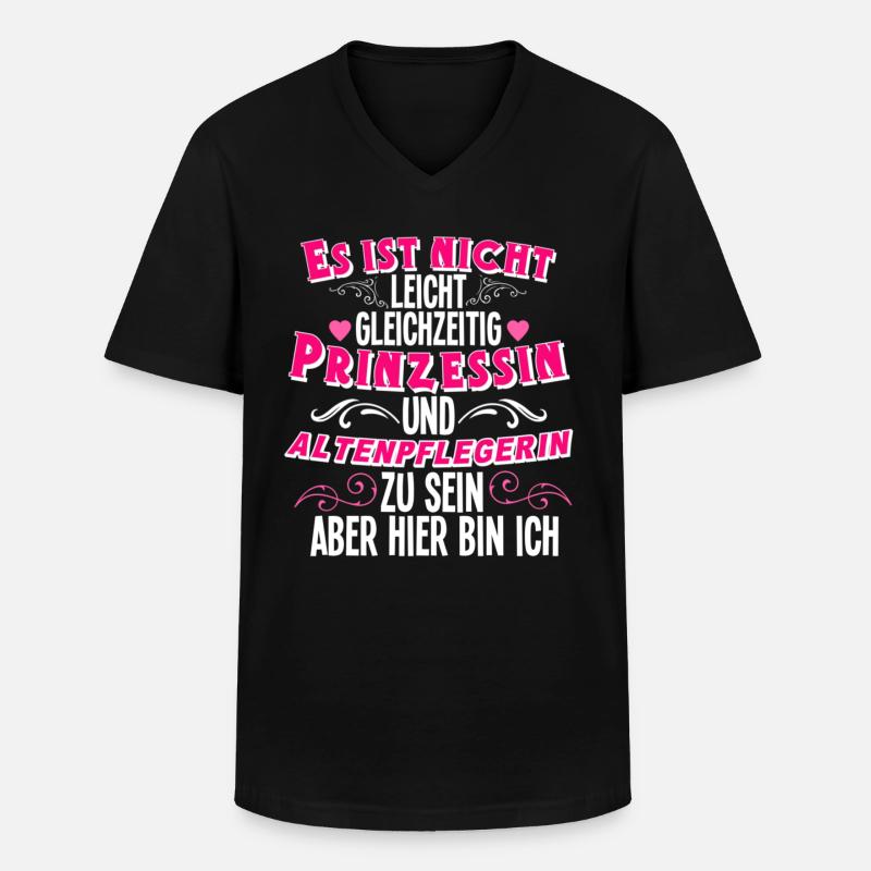 Altenpflegerin - Männer-T-Shirt mit V-Ausschnitt - Schwarz