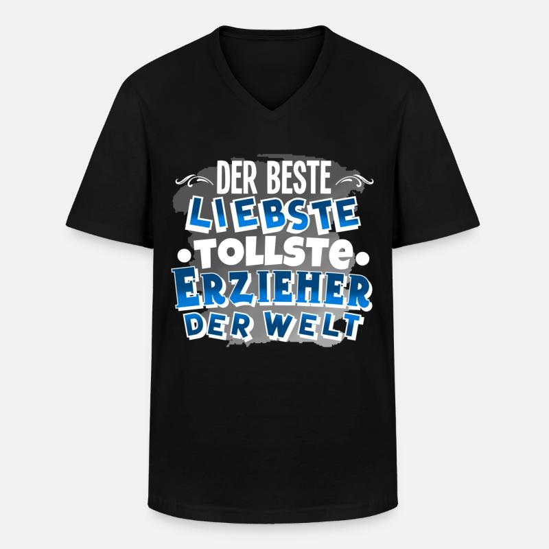 Erzieher - Männer-T-Shirt mit V-Ausschnitt - Schwarz