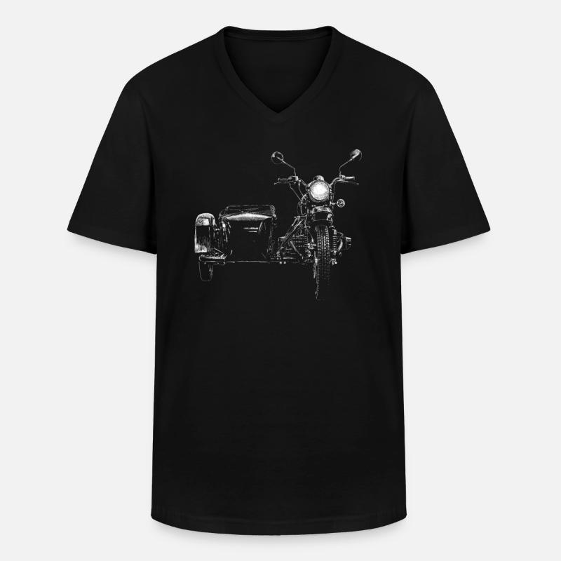 Ural - Männer-T-Shirt mit V-Ausschnitt - Schwarz