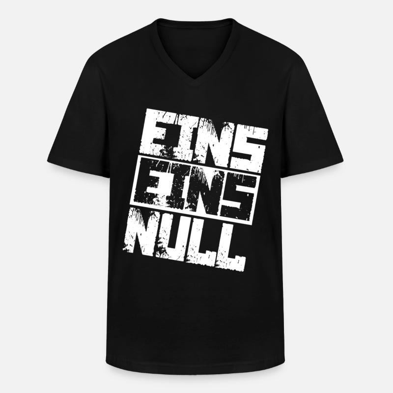 Polizei 110 Notruf - Männer-T-Shirt mit V-Ausschnitt - Schwarz