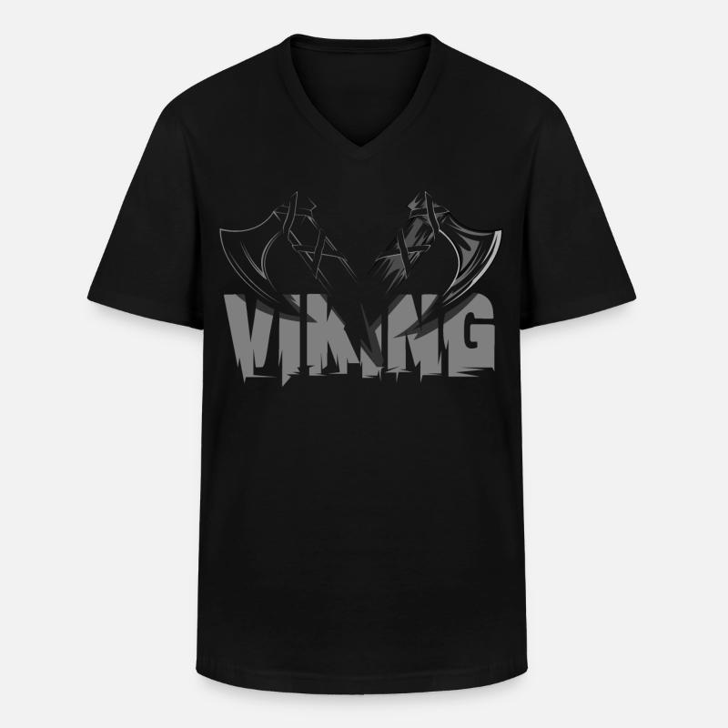 viking axt ax symbol vikings wikinger - Männer-T-Shirt mit V-Ausschnitt - Schwarz
