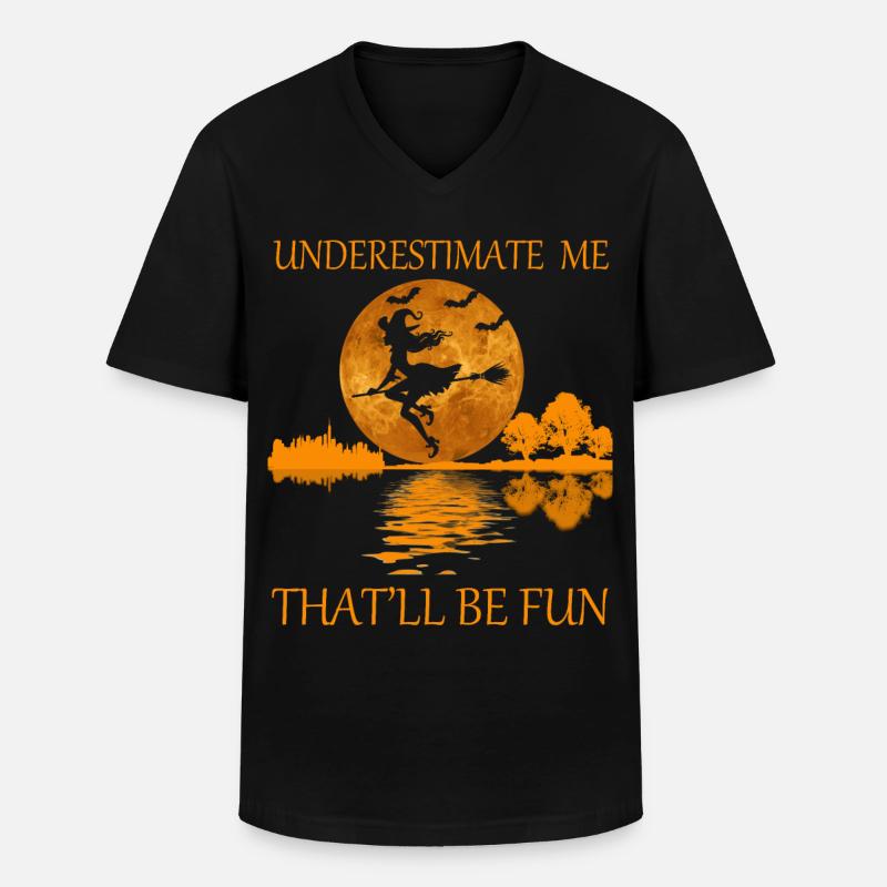 Unterschätze mich, das wird Spaß machen - Männer-T-Shirt mit V-Ausschnitt - Schwarz