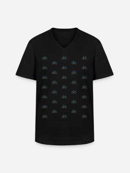 Many small road bikes - Men's V-Neck T-Shirt - black