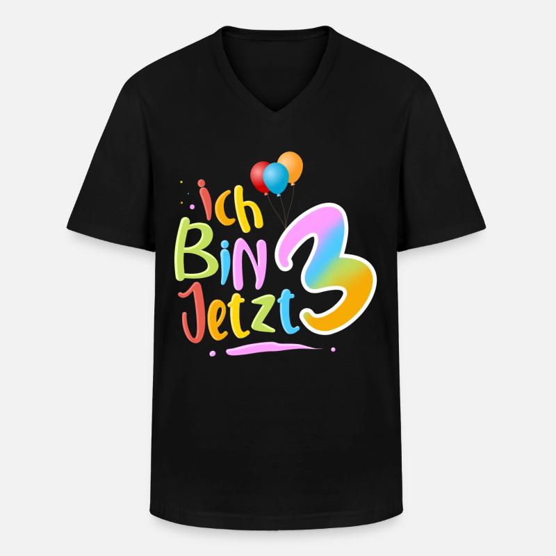 Ich Bin 3 - Männer-T-Shirt mit V-Ausschnitt - Schwarz