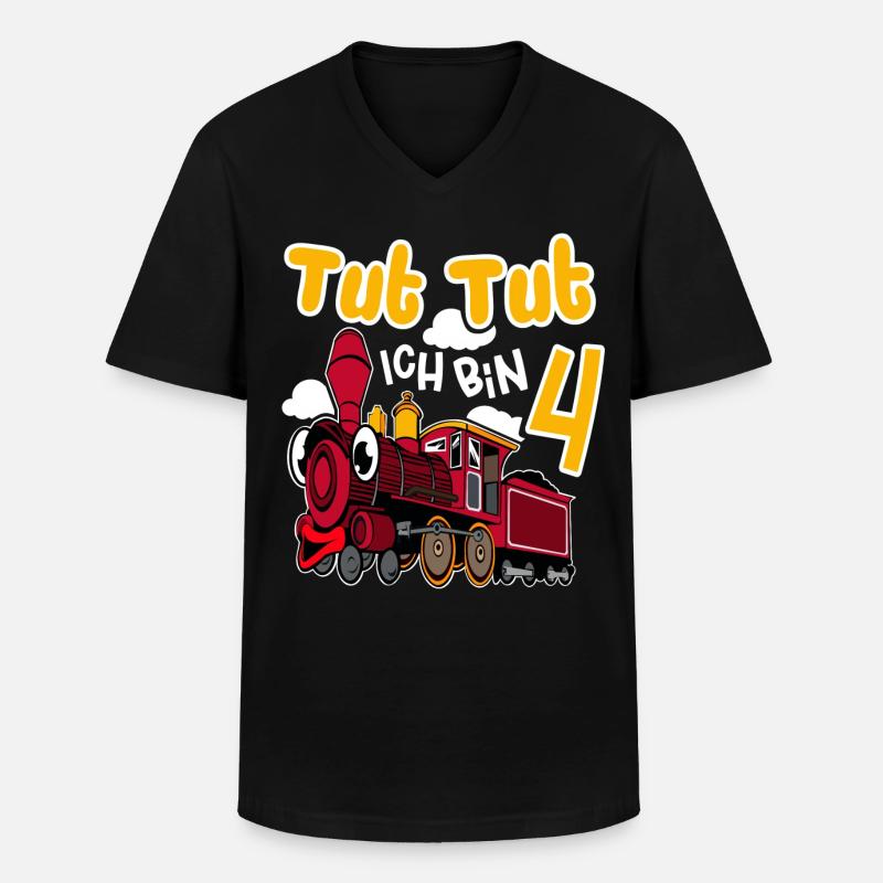 Tut Tut Ich Bin 4 - Männer-T-Shirt mit V-Ausschnitt - Schwarz