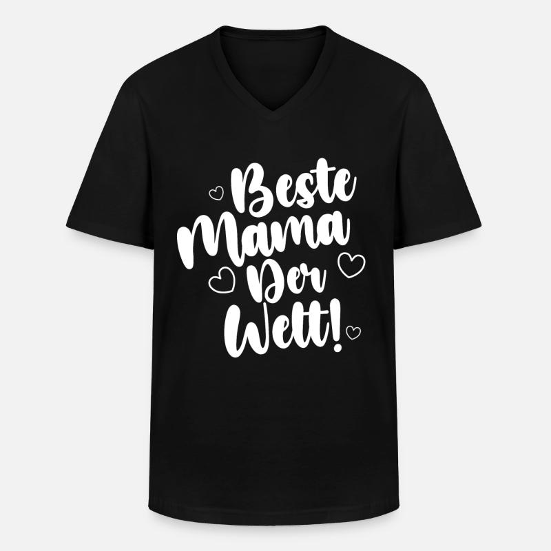 Beste Mama Der Welt! - Männer-T-Shirt mit V-Ausschnitt - Schwarz