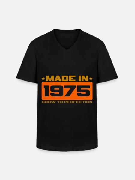 Made in 1975 - Men's V-Neck T-Shirt - black