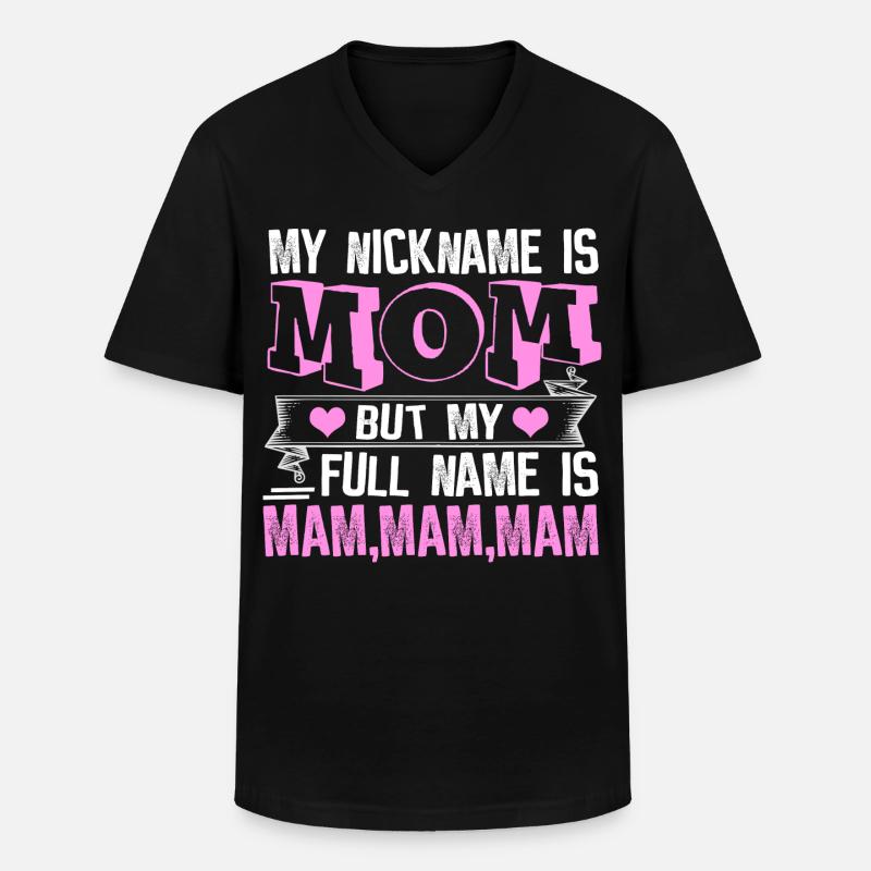 Mama - Männer-T-Shirt mit V-Ausschnitt - Schwarz