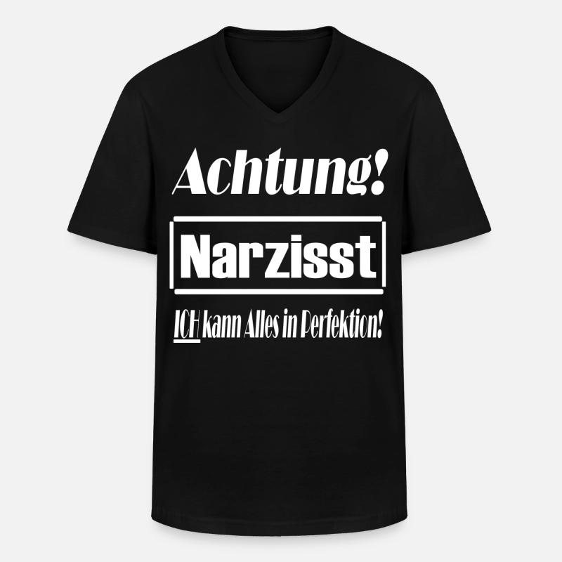Narzisst, Perfektion, Selbstverliebt, Geschenkidee - Männer-T-Shirt mit V-Ausschnitt - Schwarz