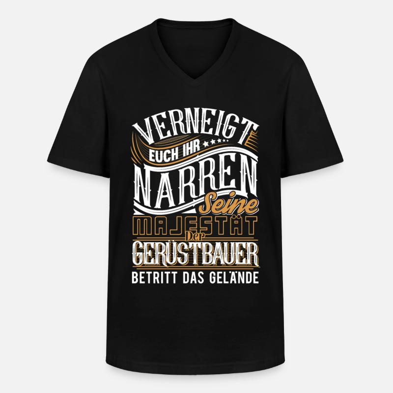 Gerüstbauer - Männer-T-Shirt mit V-Ausschnitt - Schwarz