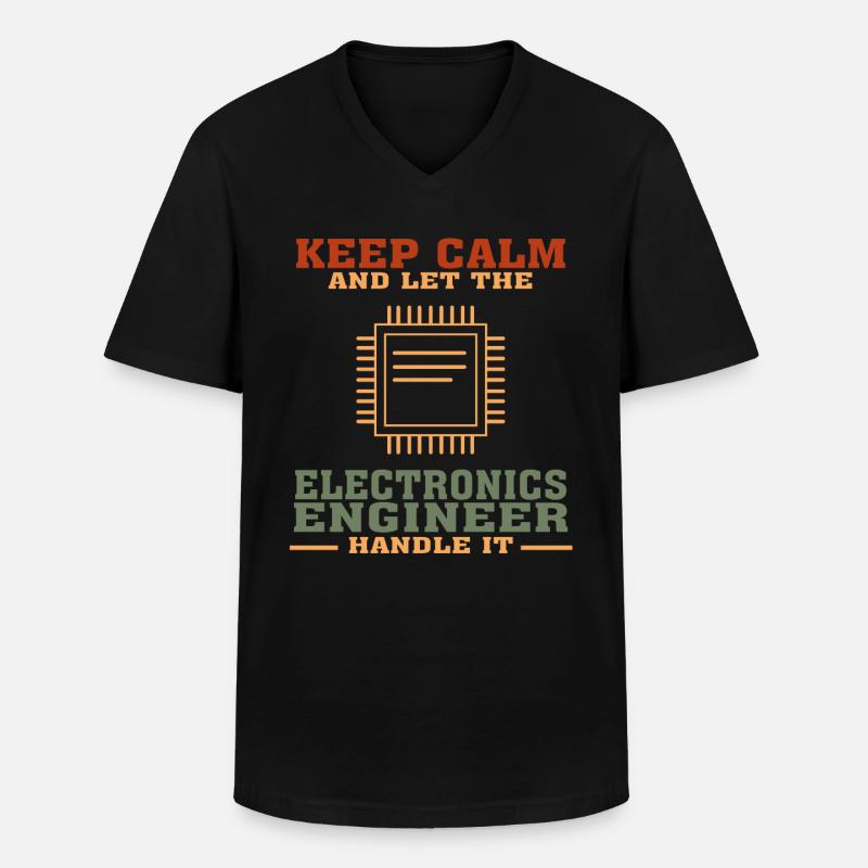 Funny Electronics Engineering Zitat für Electronic - Männer-T-Shirt mit V-Ausschnitt - Schwarz