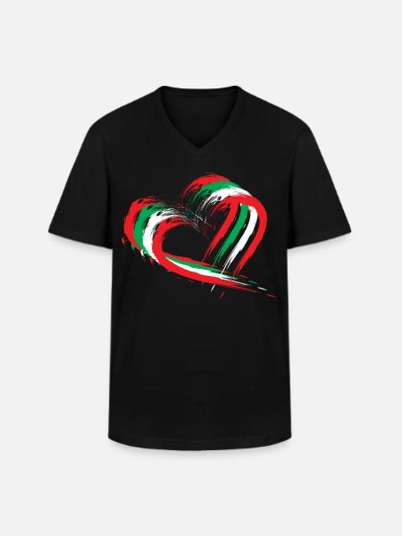 Liban - T-shirt col V Homme - noir