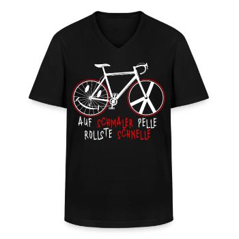 Fahrrad - Männer-T-Shirt mit V-Ausschnitt - Schwarz - Vorne - AI Model Male 178 dark (178cm)