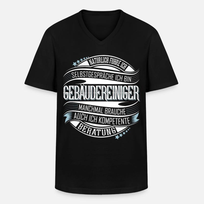 Gebäudereiniger - Männer-T-Shirt mit V-Ausschnitt - Schwarz