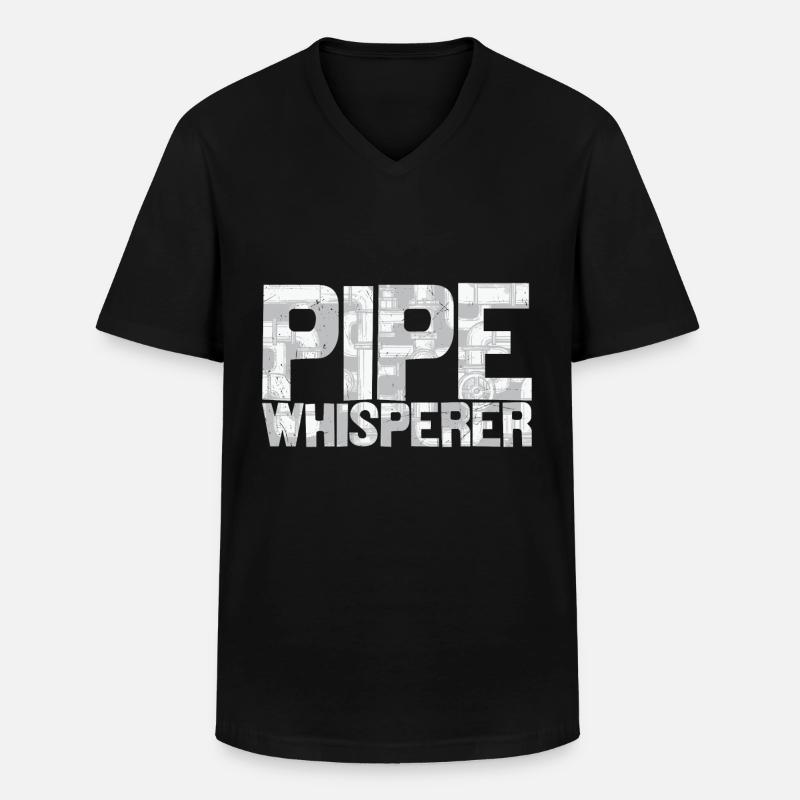 Installateur Design Rohrflüsterer - Männer-T-Shirt mit V-Ausschnitt - Schwarz