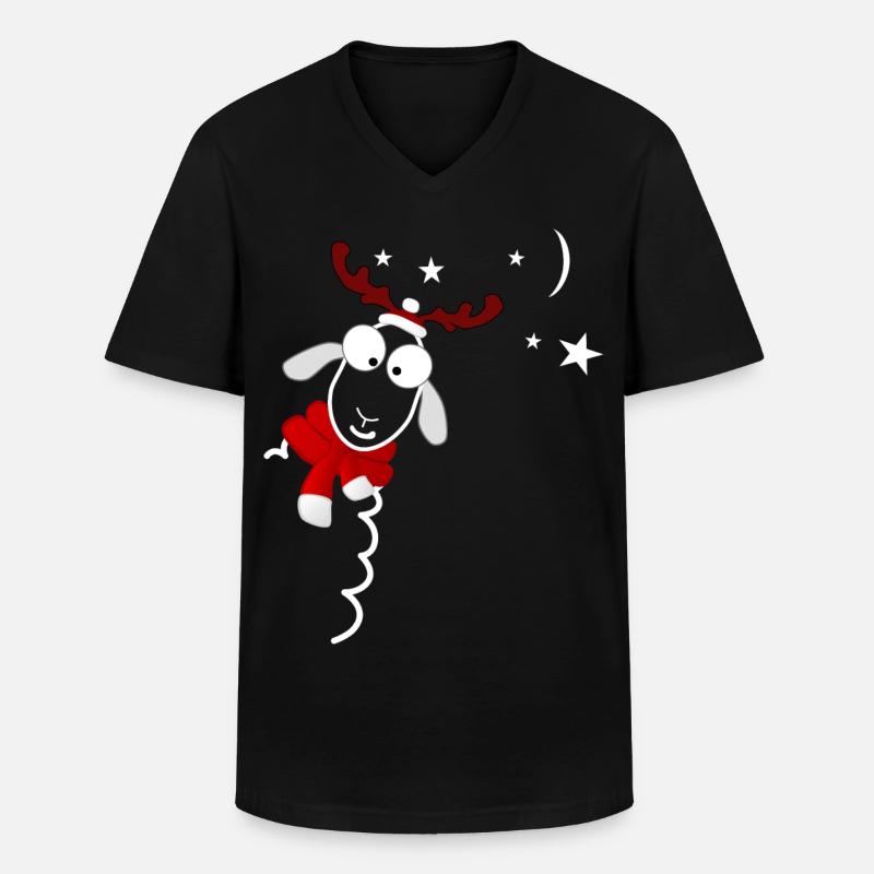 Weihnachten - Männer-T-Shirt mit V-Ausschnitt - Schwarz