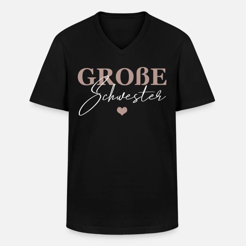Große Schwester - Männer-T-Shirt mit V-Ausschnitt - Schwarz