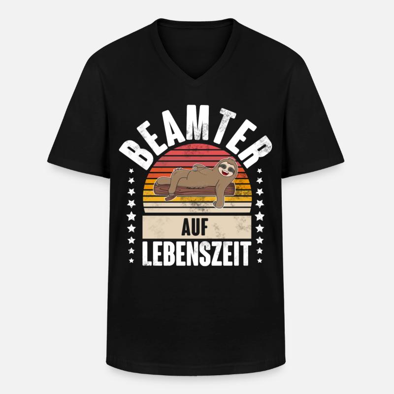 Beamter - Männer-T-Shirt mit V-Ausschnitt - Schwarz