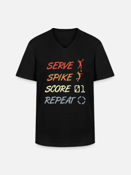 Funny Volleyball Quote - Men's V-Neck T-Shirt - black
